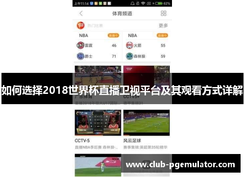 如何选择2018世界杯直播卫视平台及其观看方式详解